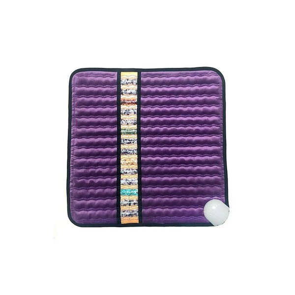 PHYMAT Purple Mini Far Infrared Amethyst Mat with a central strip of gemstones