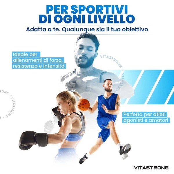 Vitastrong graphic of athletes from different sports using creatine