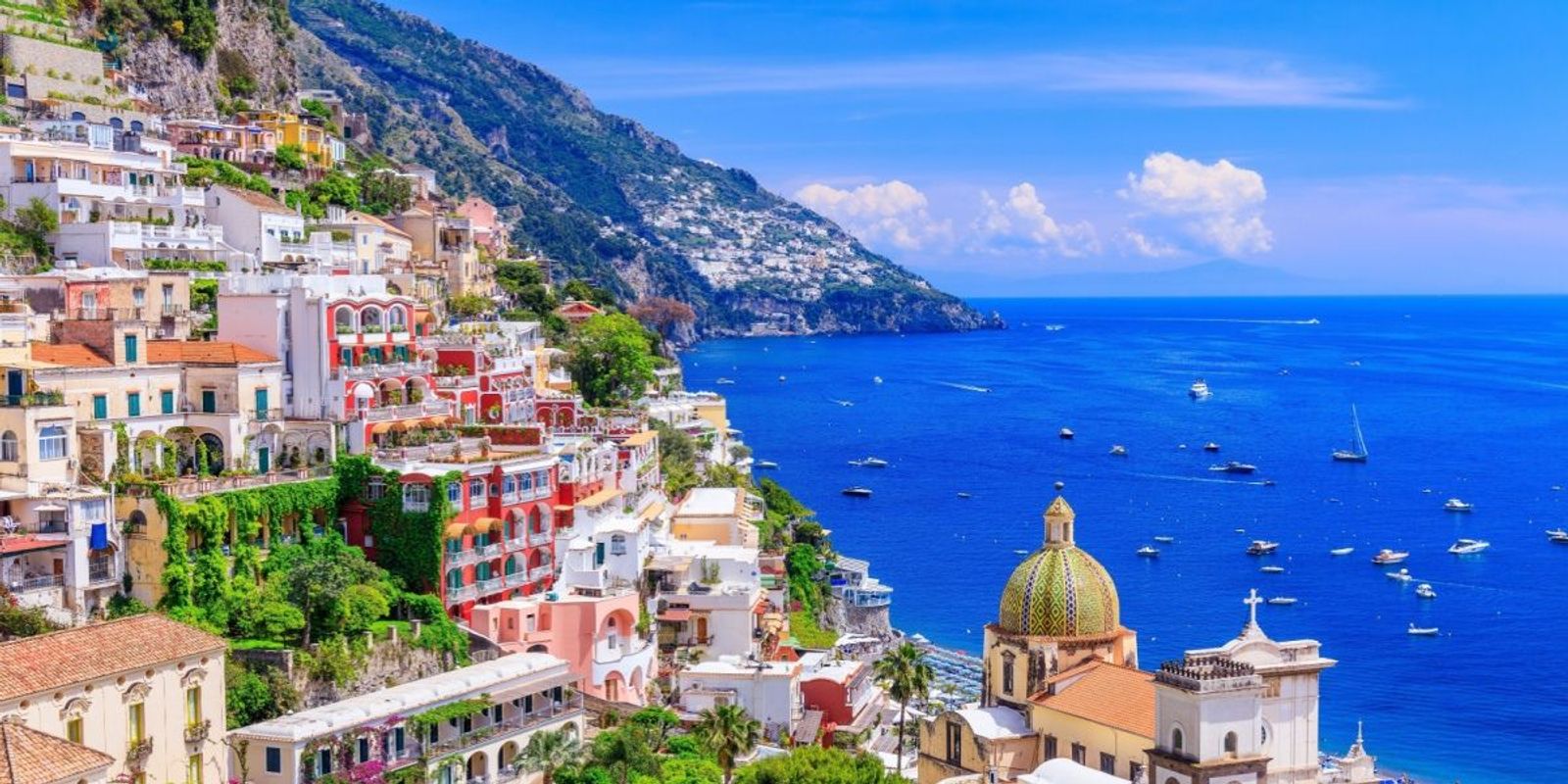 Colourful houses of Positano on the Amalfi Coast