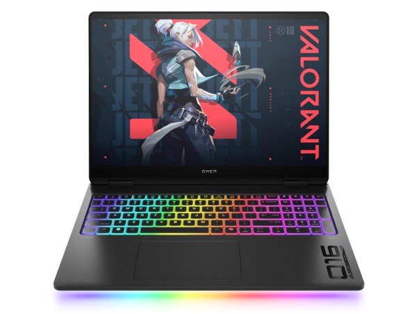 HyperX OMEN 16 gaming laptop with RGB lighting under the keyboard