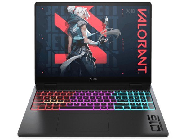 HP OMEN MAX 16 gaming laptop with a colourful backlit keyboard