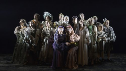 The company of Into the Woods on stage in London